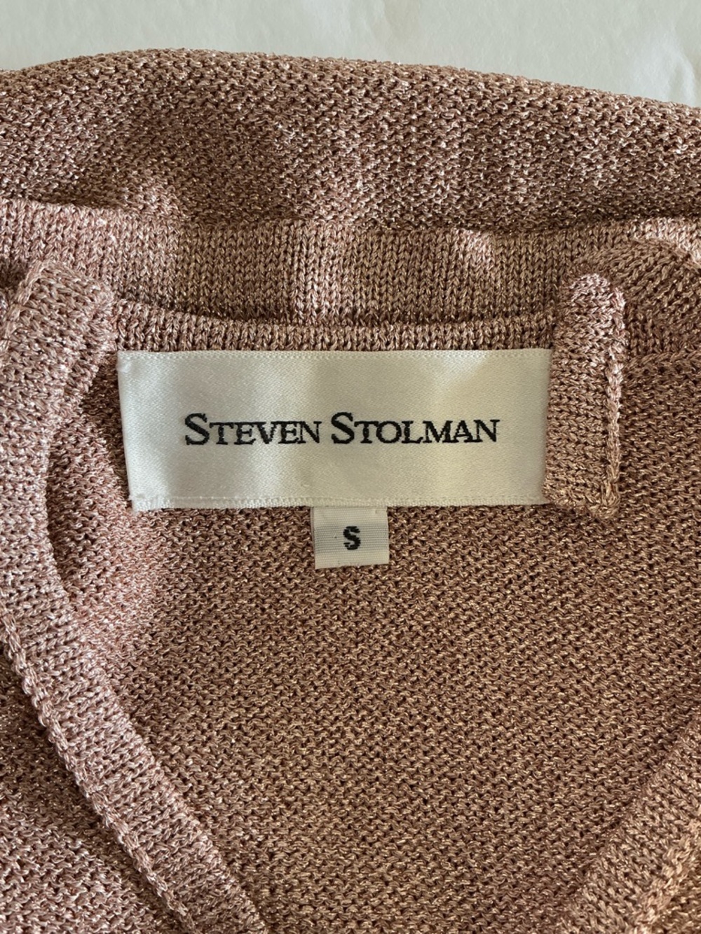 Women's Metallic Knit Tank & Cardigan Set - Blush - Picture 10 of 12